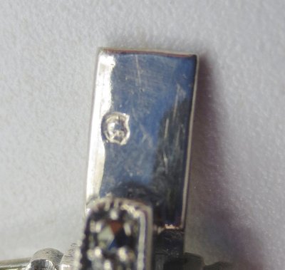 Bracelet Art-Déco, argent et opales. 
