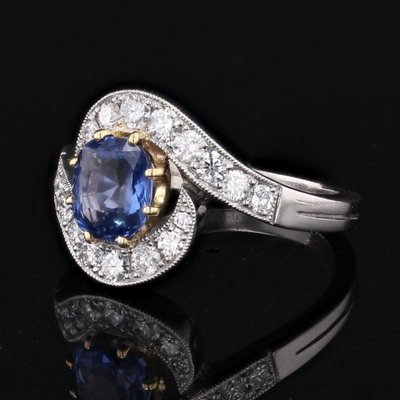 Sapphire Diamond Tourbillon Ring