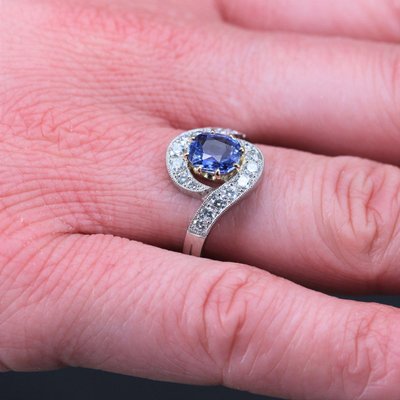 Sapphire Diamond Tourbillon Ring