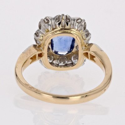 Bague Saphir Et Diamants De Fiançailles