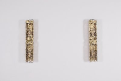 Large Murano Ice Glass Wall Sconces