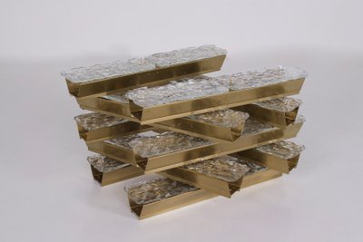 Large Murano Ice Glass Wall Sconces
