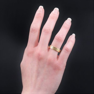 Brushed Yellow Gold Wedding Ring