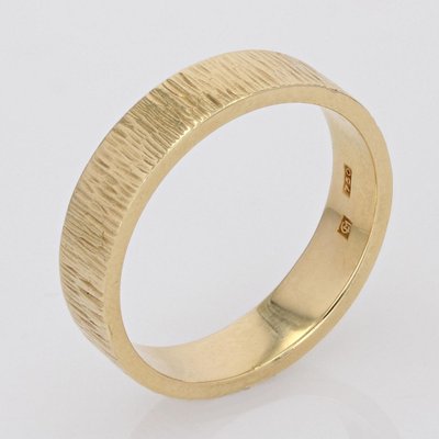 Brushed Yellow Gold Wedding Ring