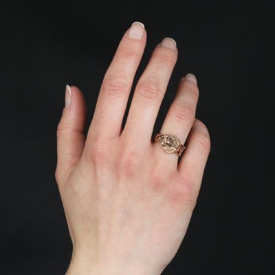Bague Ancienne En Or Ceinture Filigranée