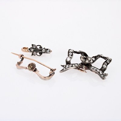 Pendentif Ancien Diamants Transformable En Broche