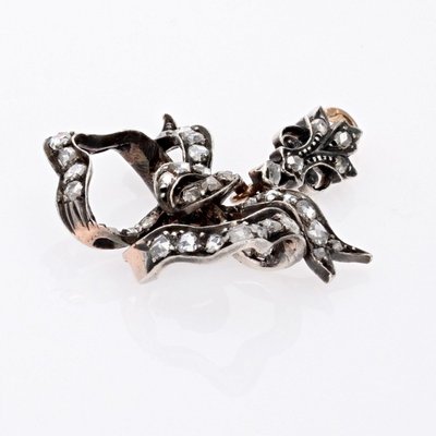 Pendentif Ancien Diamants Transformable En Broche