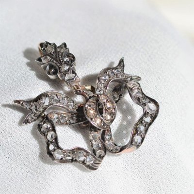 Pendentif Ancien Diamants Transformable En Broche