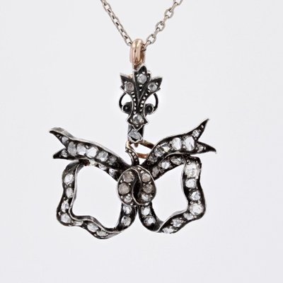 Pendentif Ancien Diamants Transformable En Broche