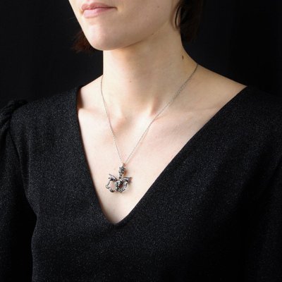 Pendentif Ancien Diamants Transformable En Broche