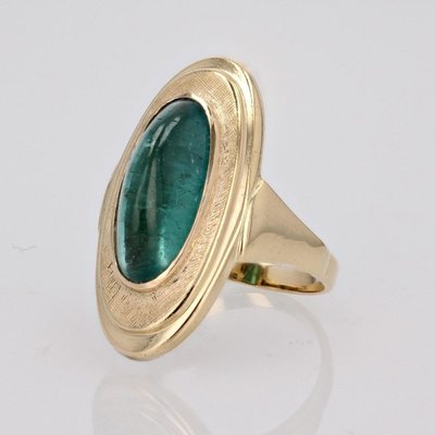 Bague Tourmaline Pain De Sucre Et Or