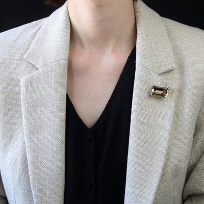 Broche Rétro Citrine