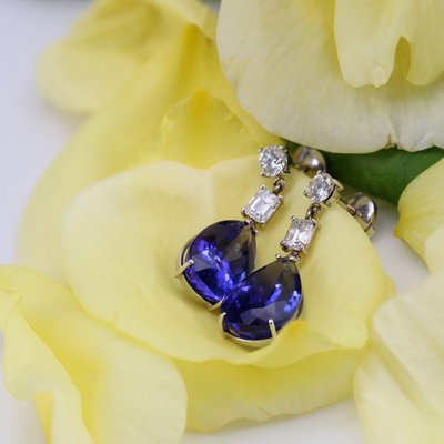 Tanzanite And Diamond Earrings