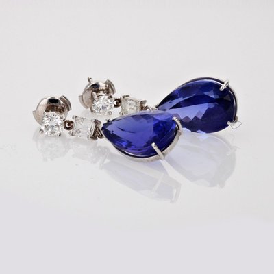 Tanzanite And Diamond Earrings
