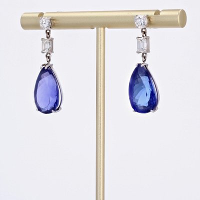 Tanzanite And Diamond Earrings