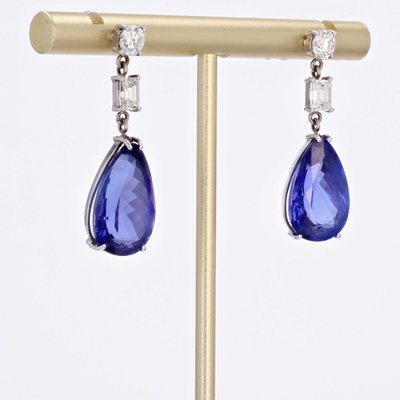Tanzanite And Diamond Earrings