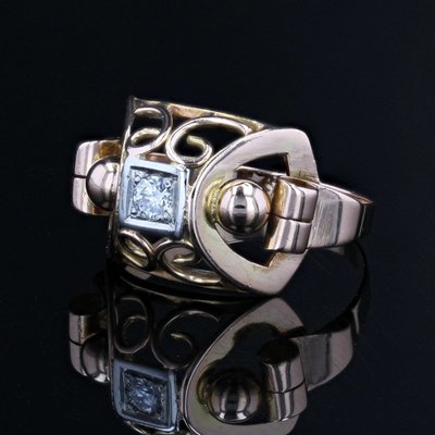 Bague Ancienne Rétro Diamant