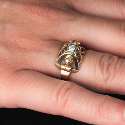 Bague Ancienne Rétro Diamant