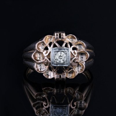 Bague Vintage Ajourée Diamant