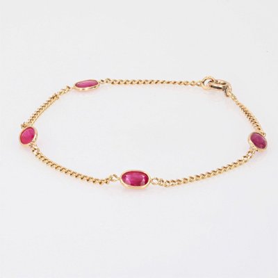 Bracelet Rubis Et Chaine En Or