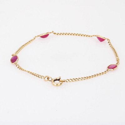 Bracelet Rubis Et Chaine En Or