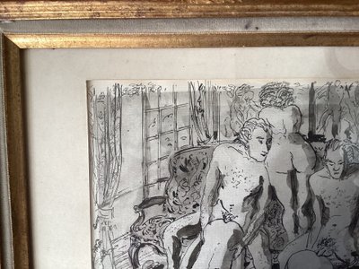 Signed erotic scene