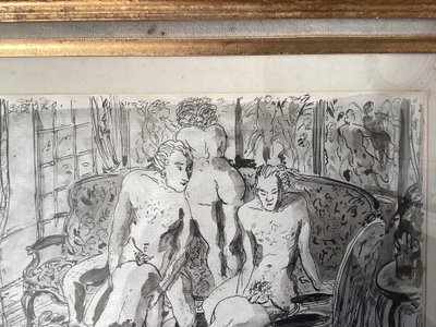 Signed erotic scene