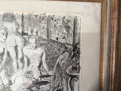 Signed erotic scene