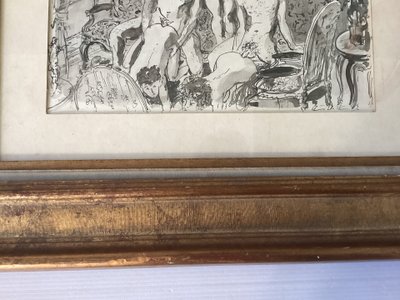 Signed erotic scene