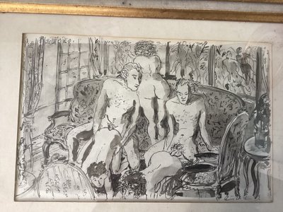 Signed erotic scene
