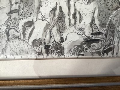 Signed erotic scene