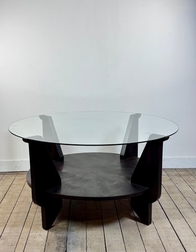 Table basse Art Déco en acajou 1930