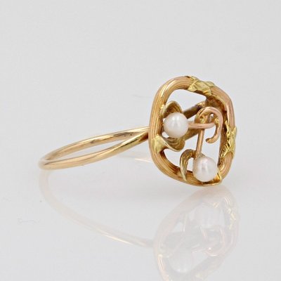 Bague Or Jaune Perle Ancienne