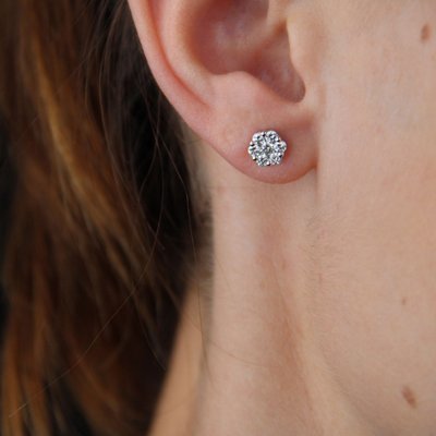 Diamant-Blumenohrringe