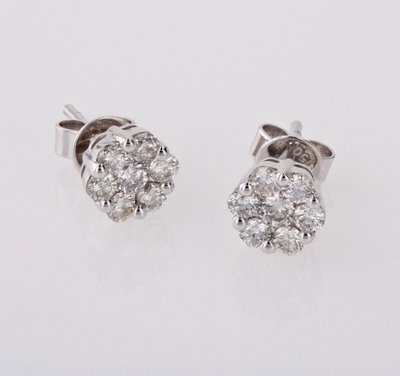 Diamant-Blumenohrringe