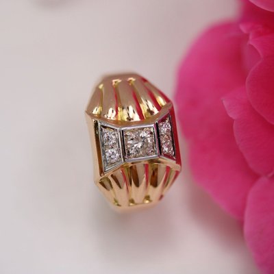 Dome Diamond Tank Ring