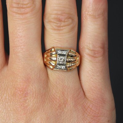 Dome Diamond Tank Ring