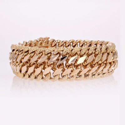 Bracciale a catena in oro rosa antico