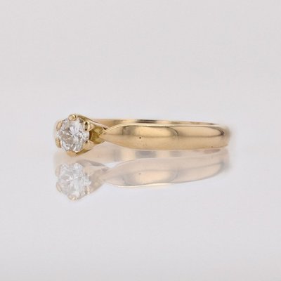 Bague Solitaire Diamant Or Jaune