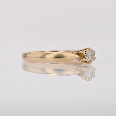 Bague Solitaire Diamant Or Jaune