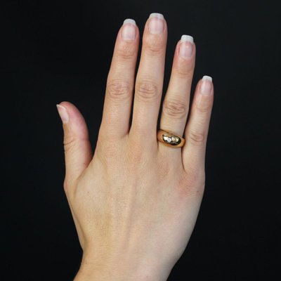 Gewölbter Diamant-Armreif