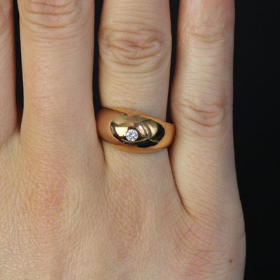 Gewölbter Diamant-Armreif