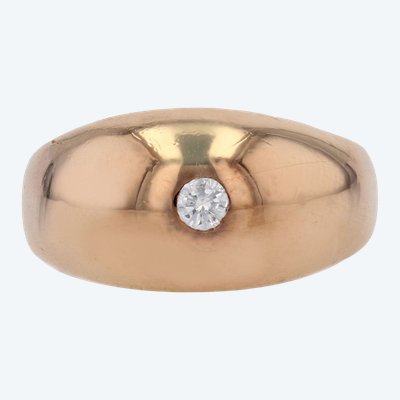 Domed Diamond Bangle Ring