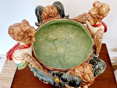 French Renaissance style majolica planter