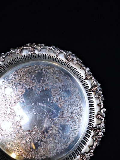 Sheffield versilbertes Trophäentablett Fairfield Horse Show 1935