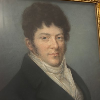 Paire de portraits d'époque Empire