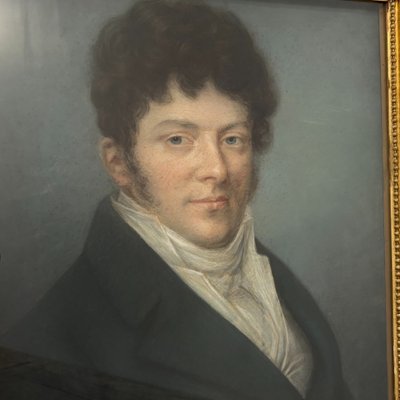 Paire de portraits d'époque Empire