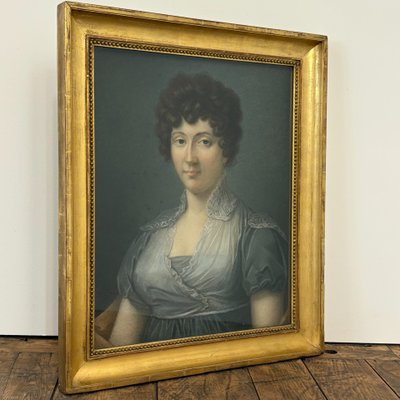 Paire de portraits d'époque Empire