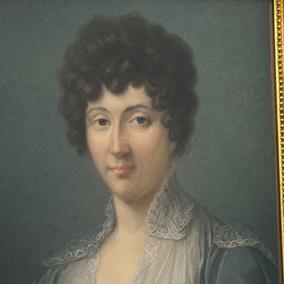 Paire de portraits d'époque Empire