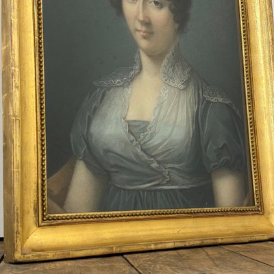 Paire de portraits d'époque Empire